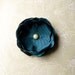 Teal Flower Hair Clip, Teal Fabric Flower, Blue Flower, Teal Blue Bridal Accessories, Simple, Pearl, Bridesmaids, Peacock Blue
