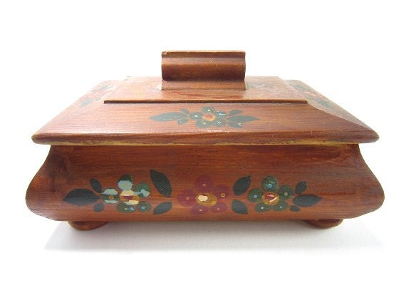 Vintage wood box French Wood Box