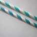 24 Peacock & Red Circus Carnival Dr Seuss Striped Retro Vintage Paper Drinking Straw