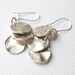 Sterling Silver Dangle Earrings, Round Disc Pendant Clusters - Everyday Metal Minimal Jewelry