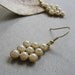 Grape dangle earrings- glass pearl earrings- cottage chic pearls- fall fashion