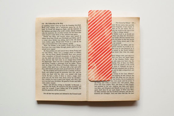 Set of 4 Coloured Striped Bookmarks