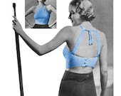1930s Sexy Halter Sun Top - Knit pattern PDF 0673