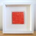 Coral red ceramic tile birds heart love words