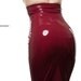 High Waisted Latex Pencil Skirt