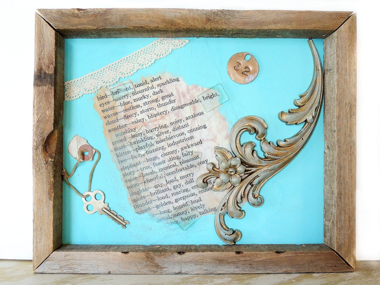 Rustic Wall Decor Assemblage Collage Art Vintage by ReclaimedGrace