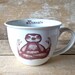 RESERVED for SR, Mug, Namaste Baby Sloths, Tea cup style Sloth Meditation Teacup, 14 oz Coffee Mug, Recycled, Porcelain,  Ready to Ship
