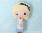 Felt Doll - Small Alice Doll - Small Doll - Alice in Wonderland