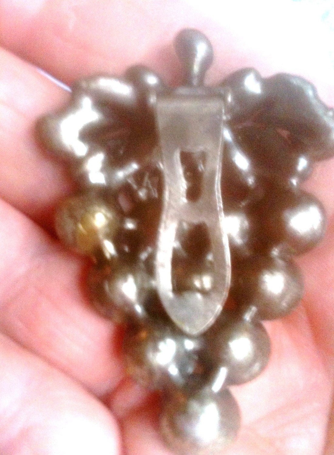 Art Deco Aqua Rhinestone Dress Clip 1920s Vintage Jewelry