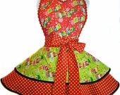 Mid-Century Atomic Glam Retro Christmas Apron Pinup/Diner Style-Tie Me Up Aprons Exclusive