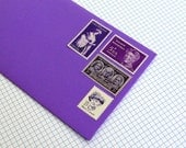 Vintage un-used - Purple Ladies - postage stamps to post 5 letters