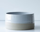 MTO modern pottery bowl Medium size sand stoneware grey glaze minimalist modern