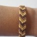 Braided Bracelet - Chevron Bracelet - Natural Brown