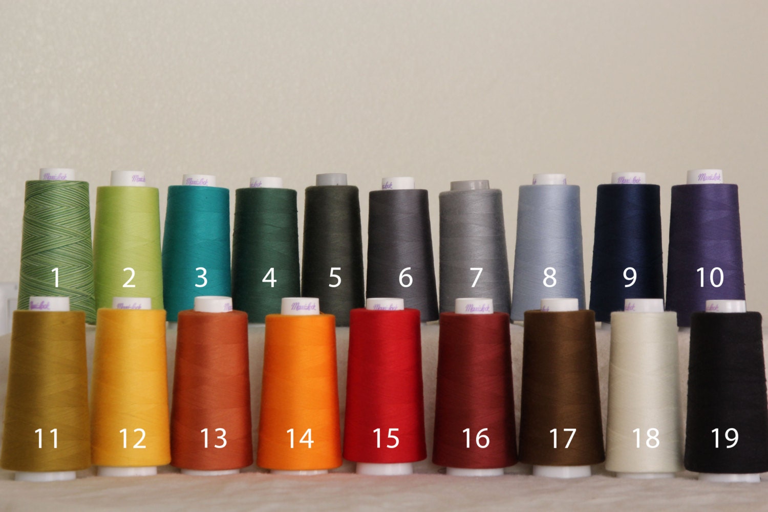 Choose Your Thread Colour -- Set of 36  Unpaper Towel Organic Birdseye Cotton Unbleached