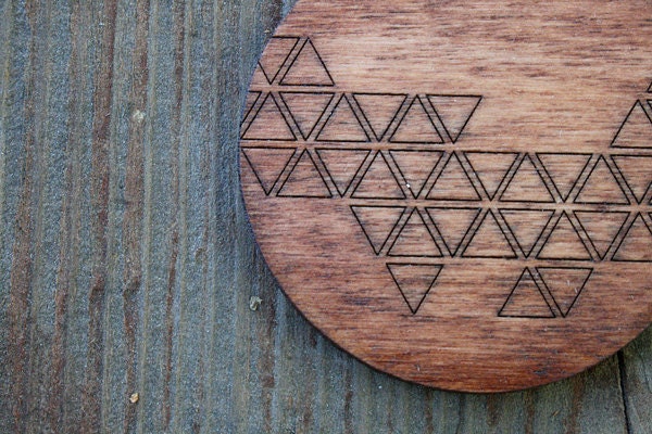 Wooden Disc Earrings