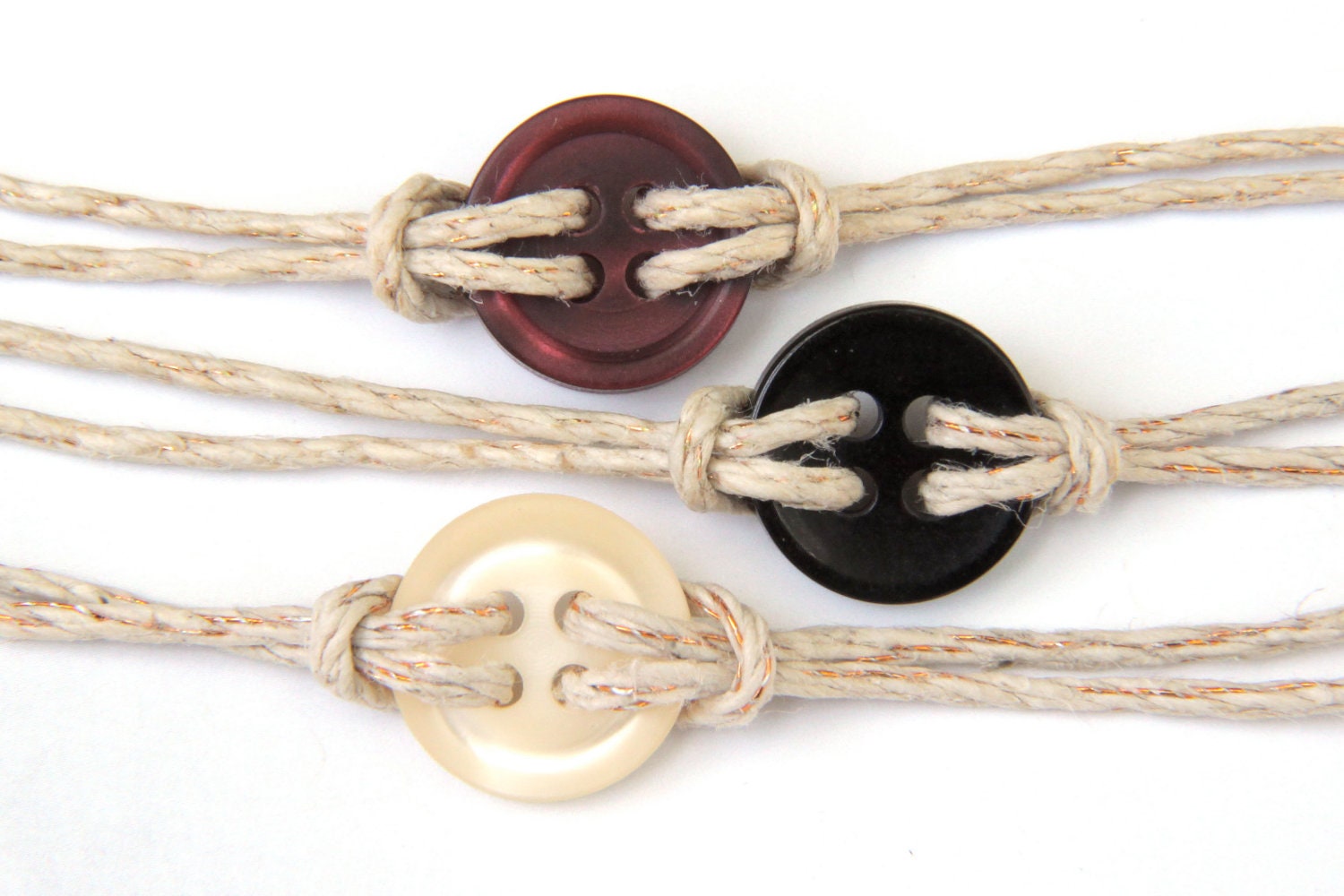 Button Bracelets--Romantics Mix
