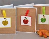An Apple a Day Blank Handmade Cards (Set of 3)