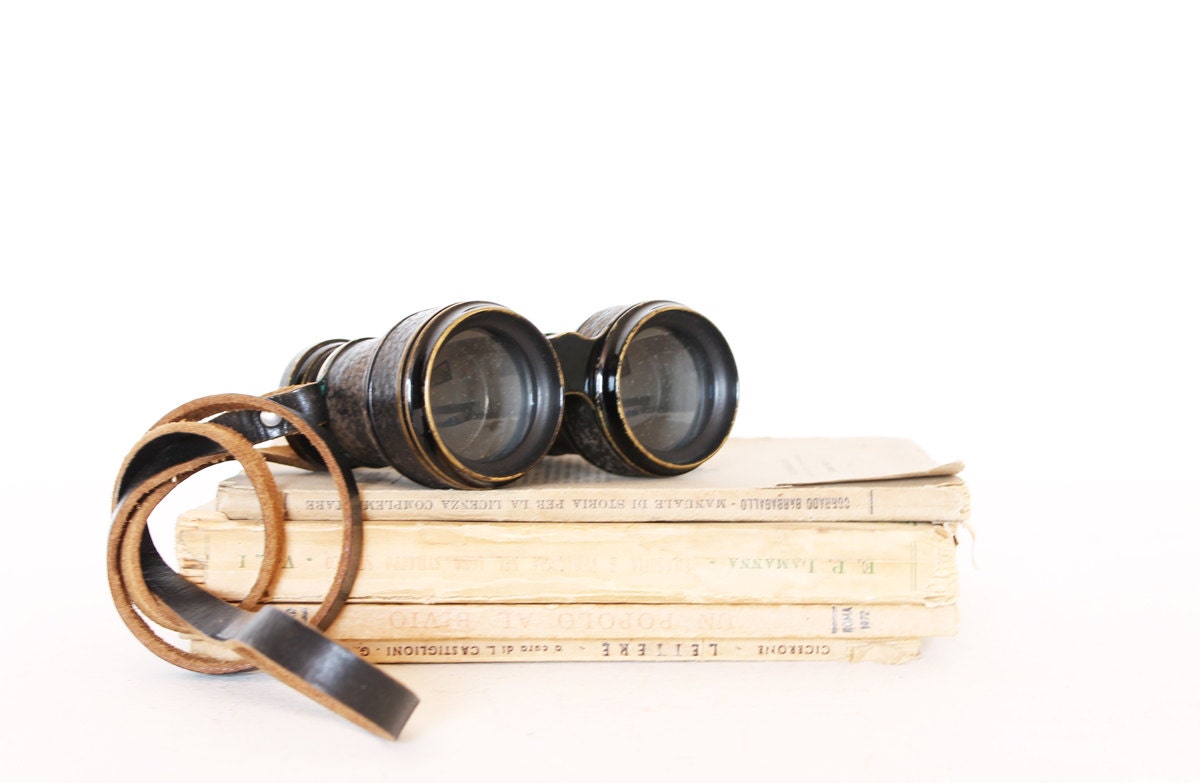 RESERVED /// Antique folding french binoculars