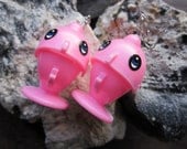 Pink Kinetic Let's Go Fishing Earrings