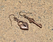 Heart Lock & Key Earrings