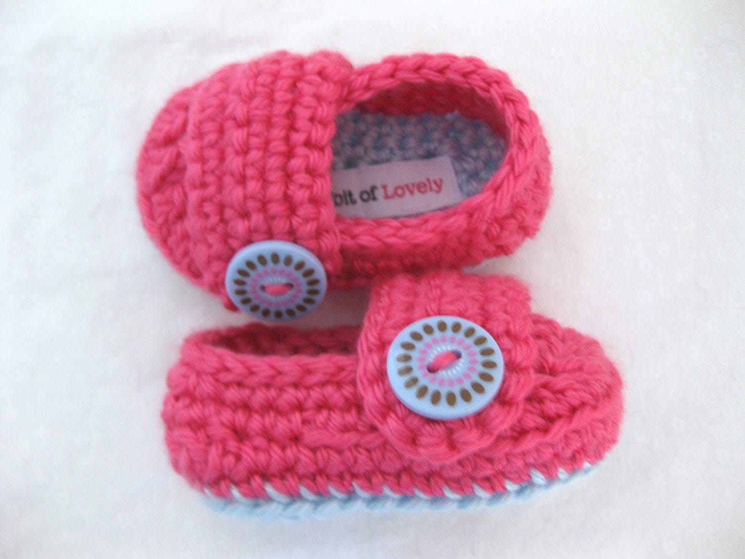 Easter Baby Girl Infant Shoes / Slippers / Booties - Blue & Pink - YOUR choice size - (newborn - 12 months) - photo prop - clothing