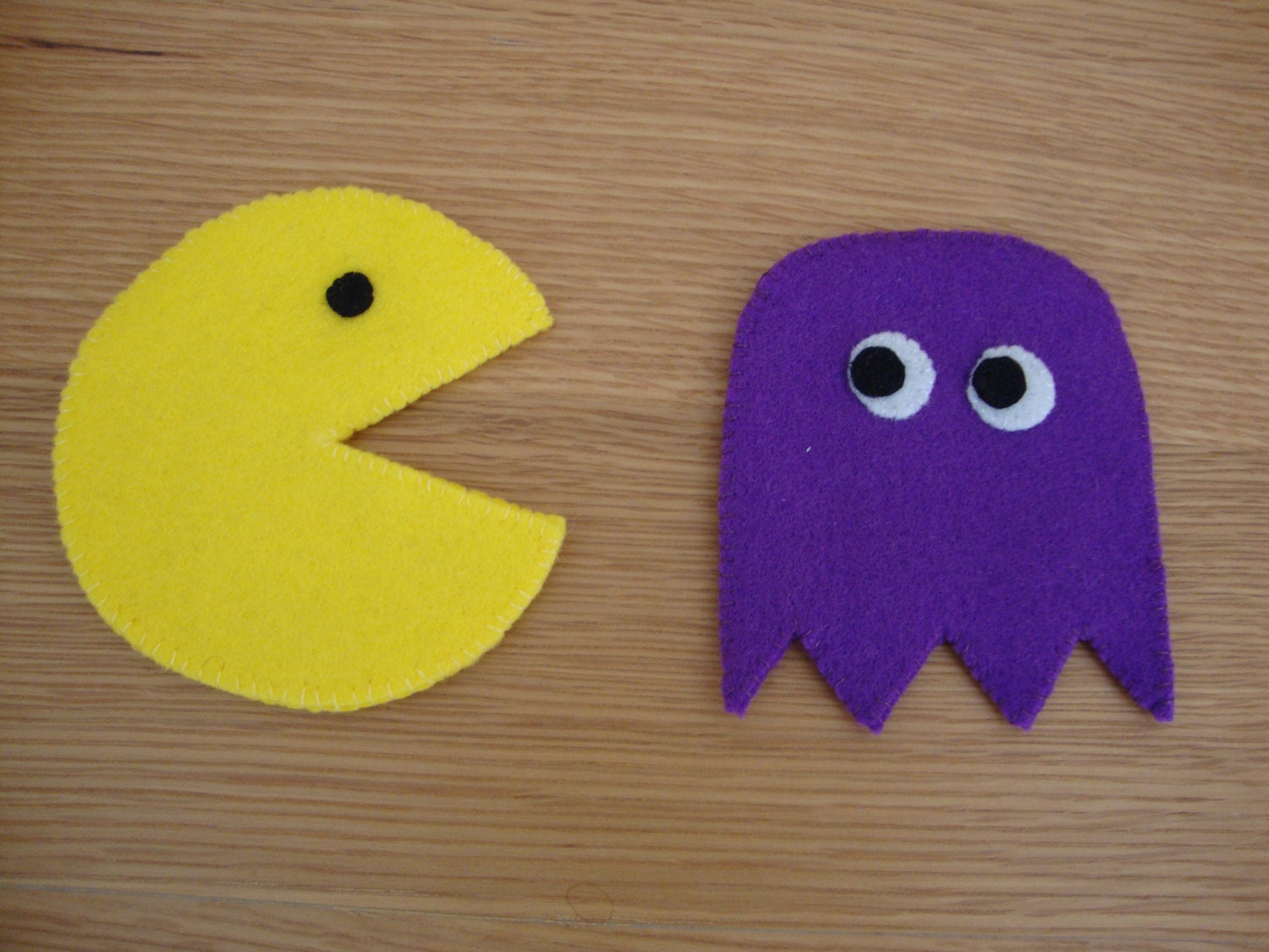 Pac Man & Ghost - Retro Gamer  Felt Coasters