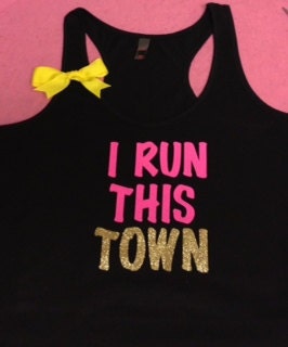 I Run This Town Racerback Tank