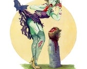 Midnight Snack- Sexy Zombie Pin-Up Art Print