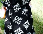 Large Trick-or-Treat "Pillowcase" Candy Sack--Glow in the Dark "Boo" Print