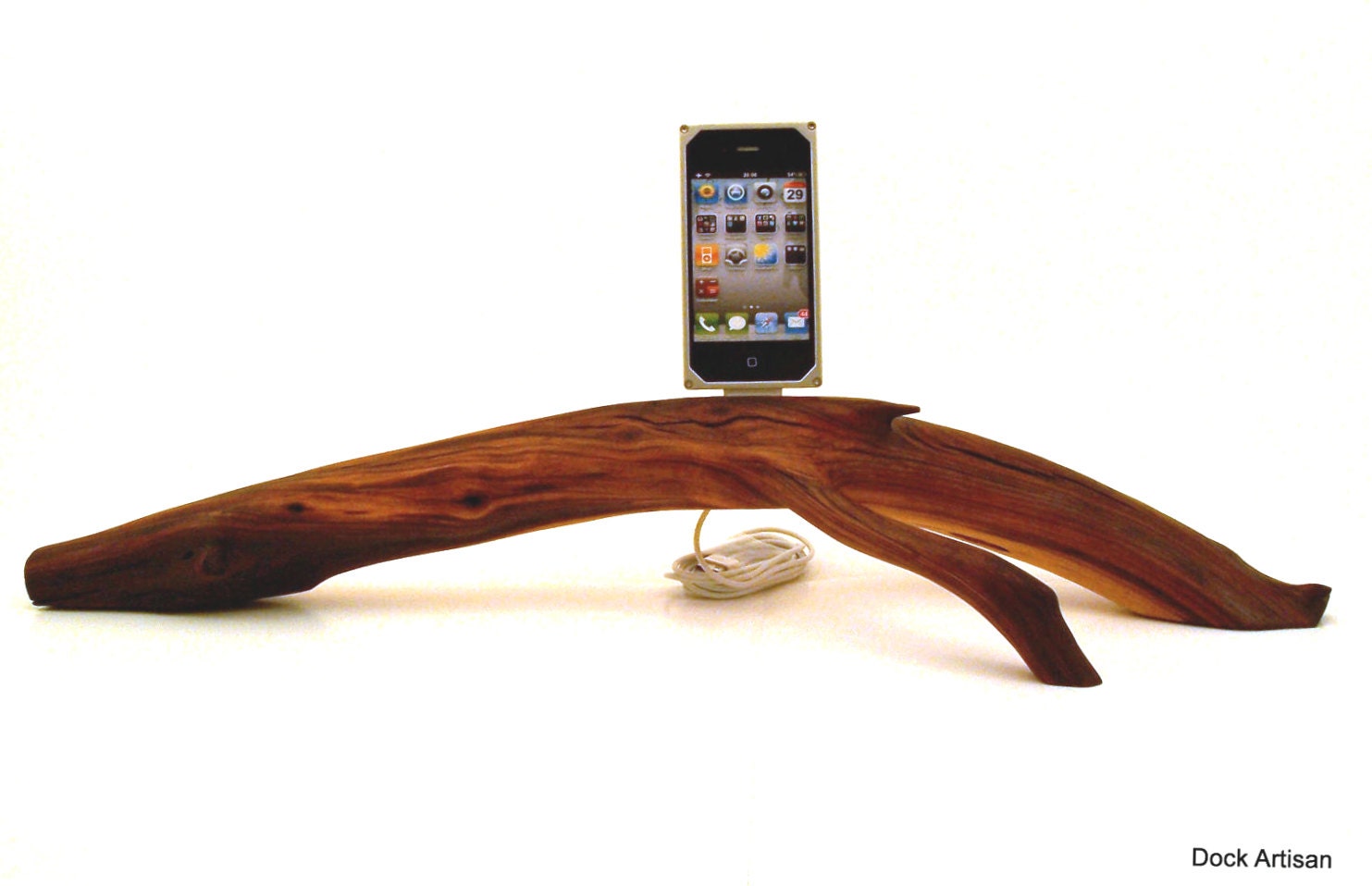Natural Wood Branch iPhone 4 Dock for Otter Box Defender Cases