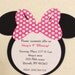 Deluxe Minnie Mouse Name Banner Pink, black and white