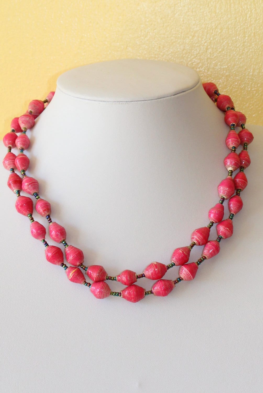 paper bead necklace paper bead necklace