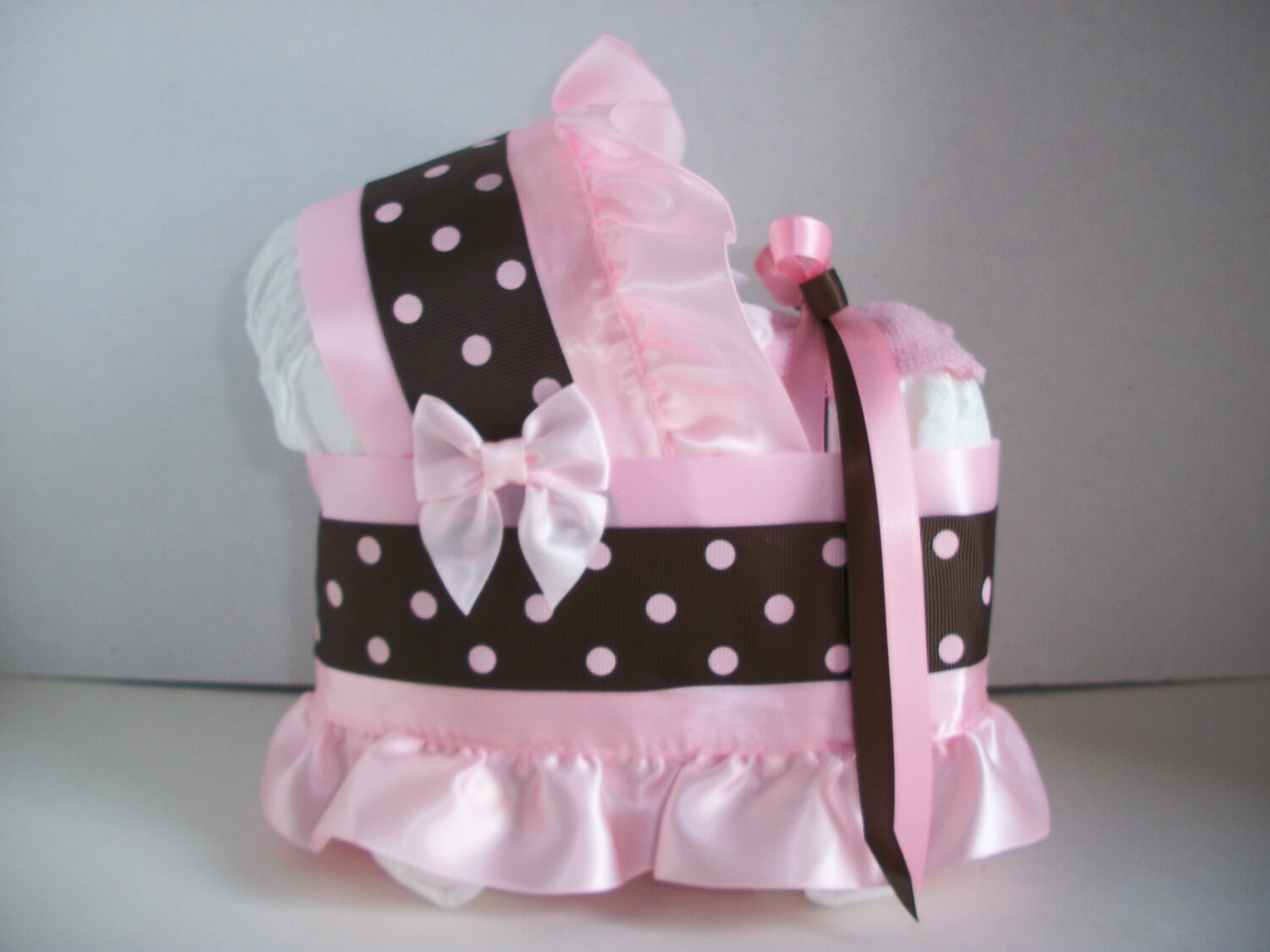 Popular items for pink and brown polka on Etsy