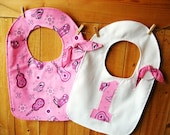 Pink Bandana Cowgirl First Birthday Bib Set