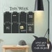 Weekly Chalkboard Decal Wall Calendar -Words Wall Decal Wall Sticker