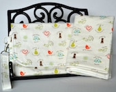 Diaper Clutch and Changing Pad/Busy Bag - Riley Blake, faith, good works, love, nature, earth tones