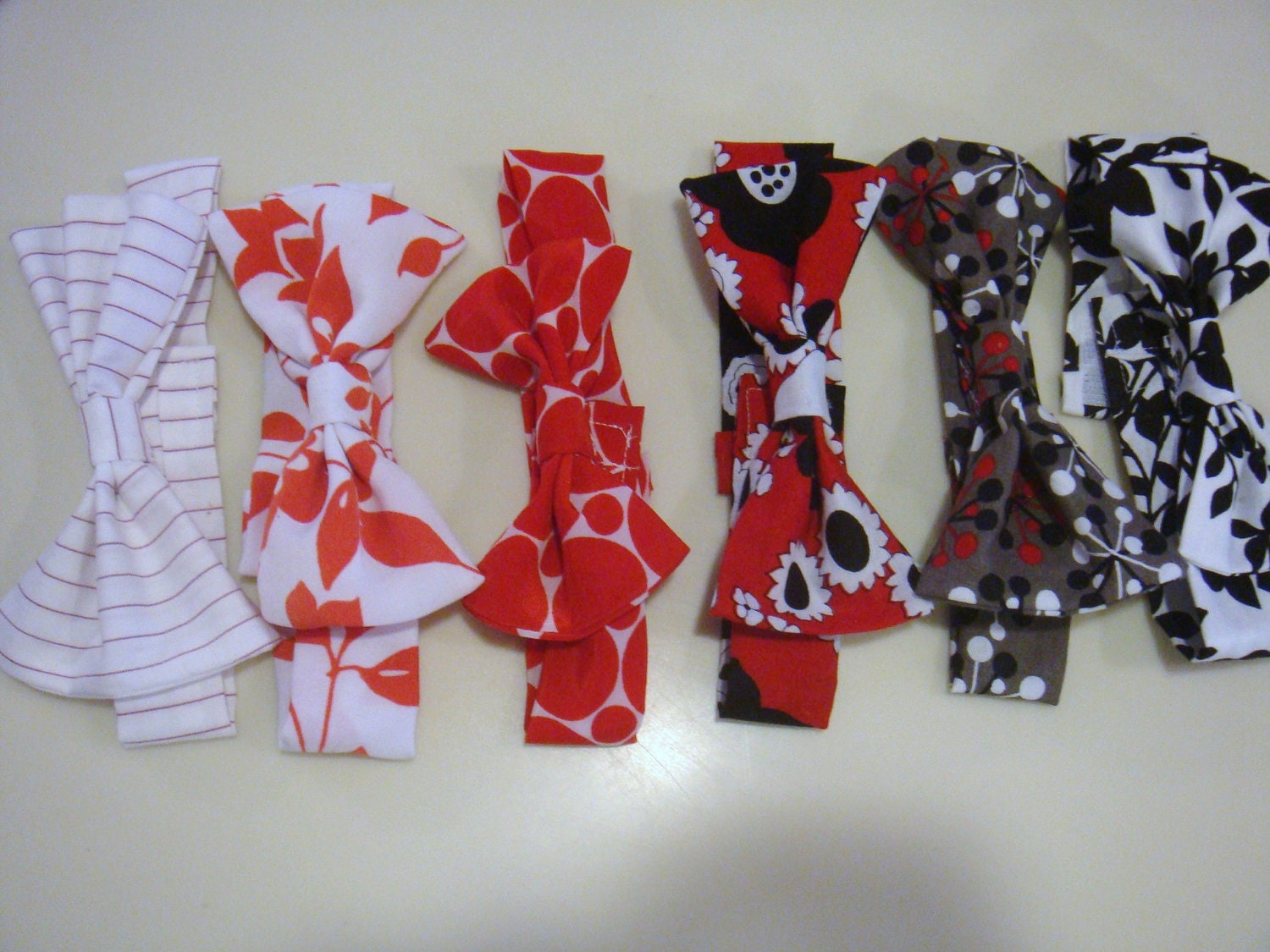 Boys Bow Tie - Red, White, and Black Collection Holiday Ready to Ship