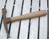 Very old Miner's Rock Pick Hammer with Wooden 10" Handle and 8" length Head