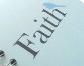 Personalized Journal  Faith with bird Custom LINED journal Choose Cover Color