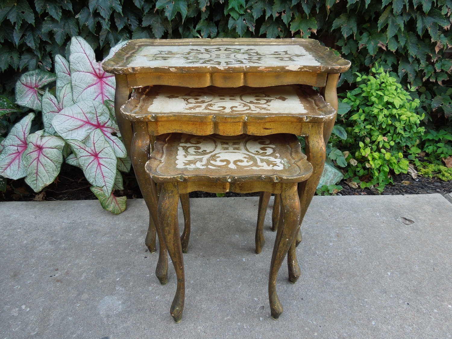 Vintage Italian Florentine Nesting Tables
