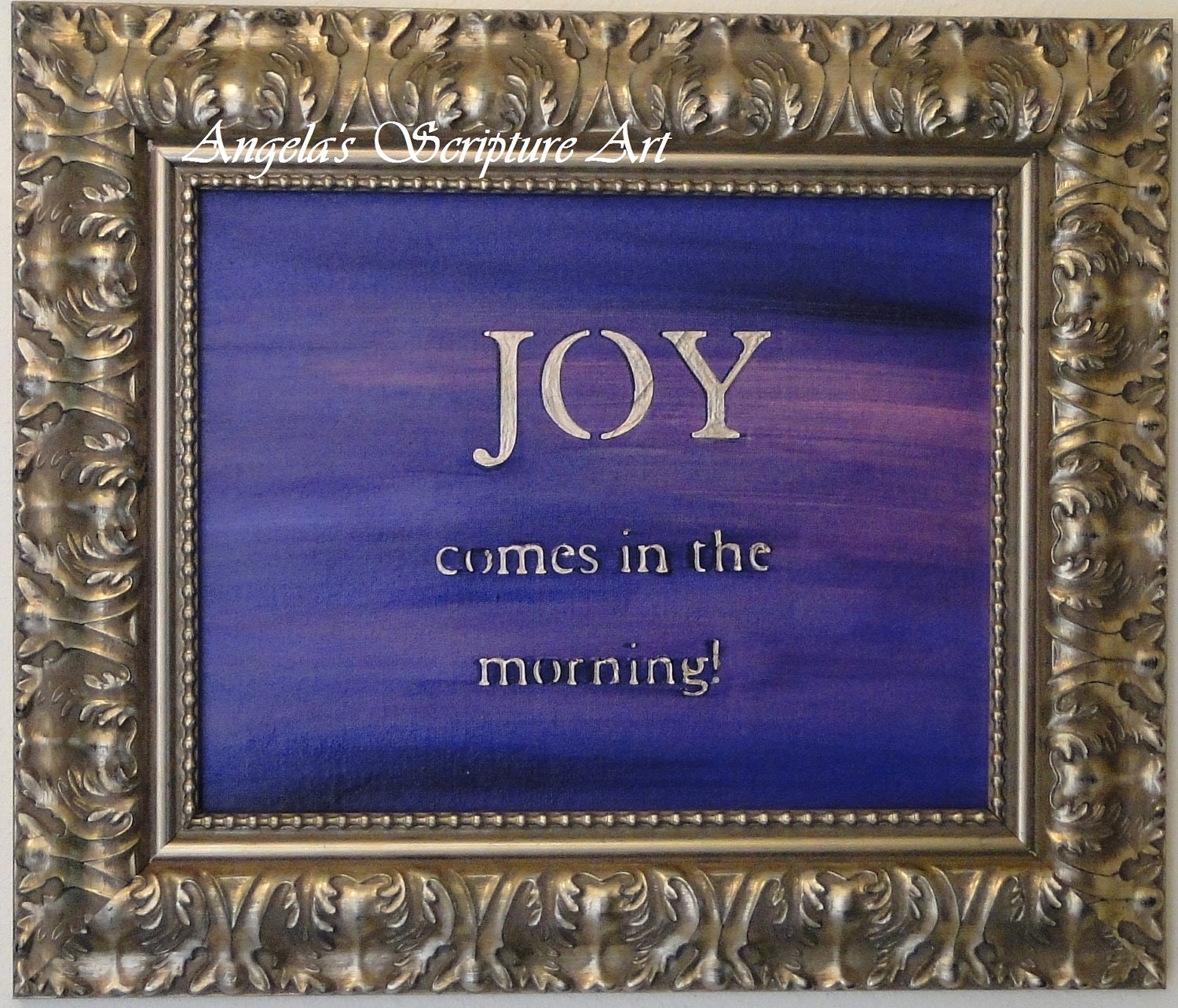 Framed Bible Verse Joy Comes in the Morning Psalms Wall Art