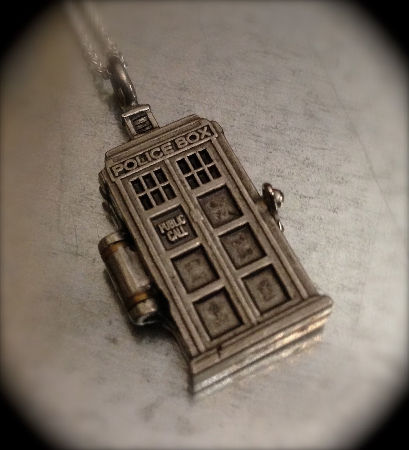 Phone Booth Locket Necklace