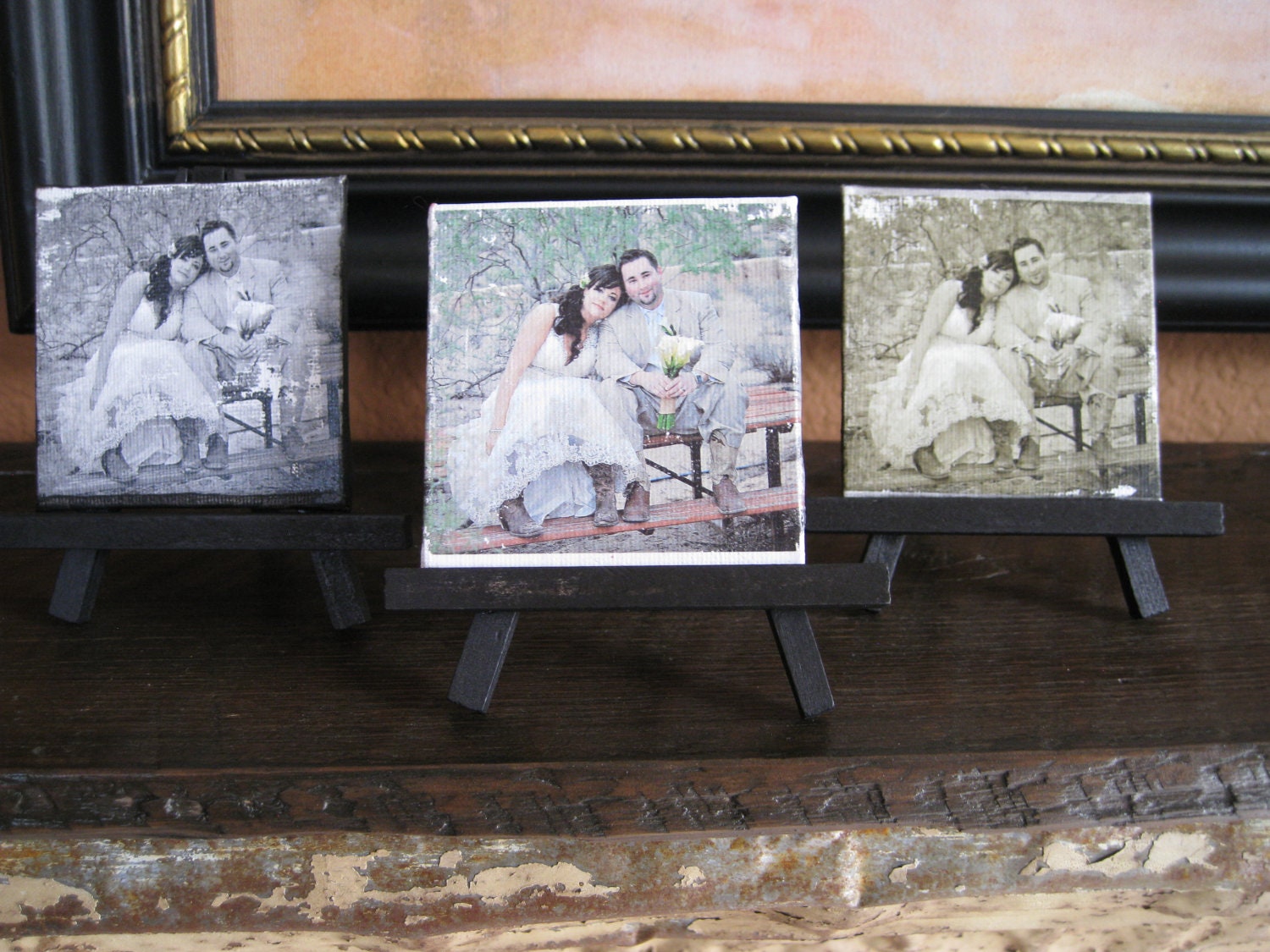 3x3" Custom Photo Canvas Board Desk Accessory