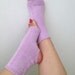 Lilac toeless yoga socks ,socks,pilates,flip flops,sandals,home slippers