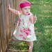 Aline Girls Dress - Barefoot Roses - Baptism Dress - Children Dress - Victorian Style - Country Wedding - Children Clothing - 3m to 4T