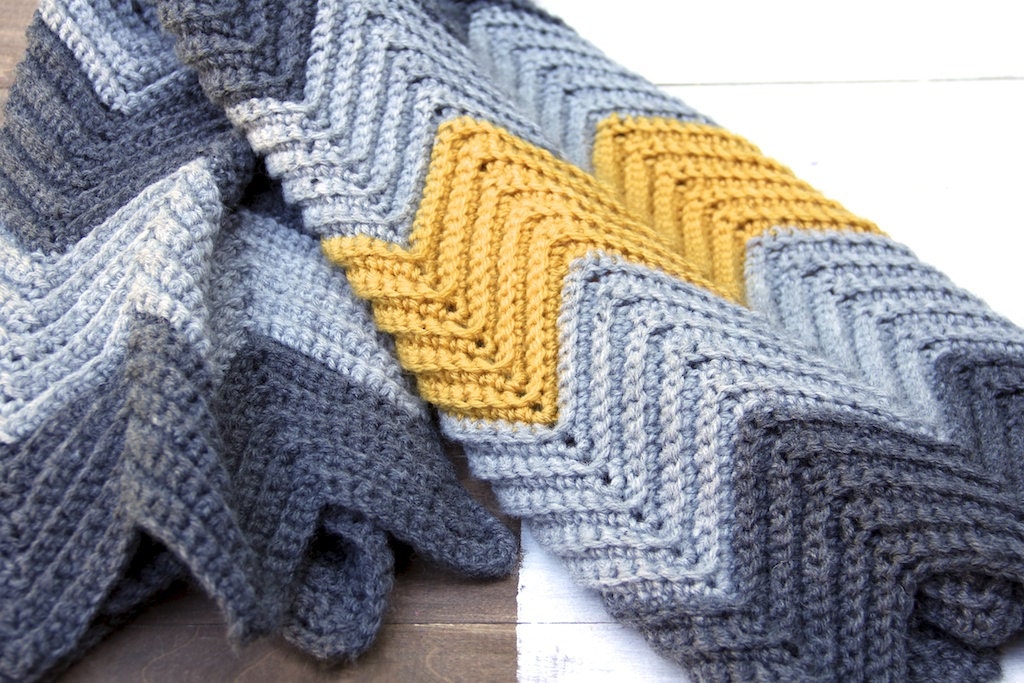 PATTERN Chevron (Zig-Zag) Baby Blanket Pattern