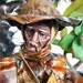 Vintage Mexican Folk Art Peasant Man Paper Mache Figurine/Doll Man in Sombrero Southwest Mexican Decor Earth Tones Brown Tan