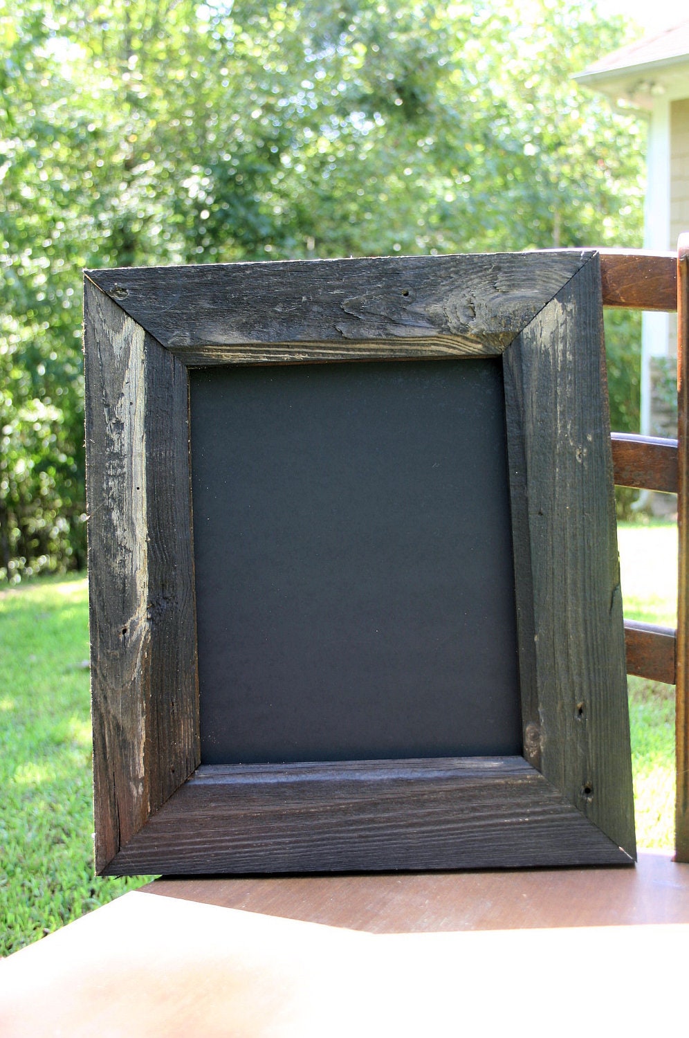 Rustic Chalk board framed in old barn wood 10x12"