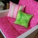 18" Doll Furniture - American Girl sized Living Room - Loveseat / Chair / Coffee Table / End Table / Lamp / Rug - LATE MAY SHIPPING