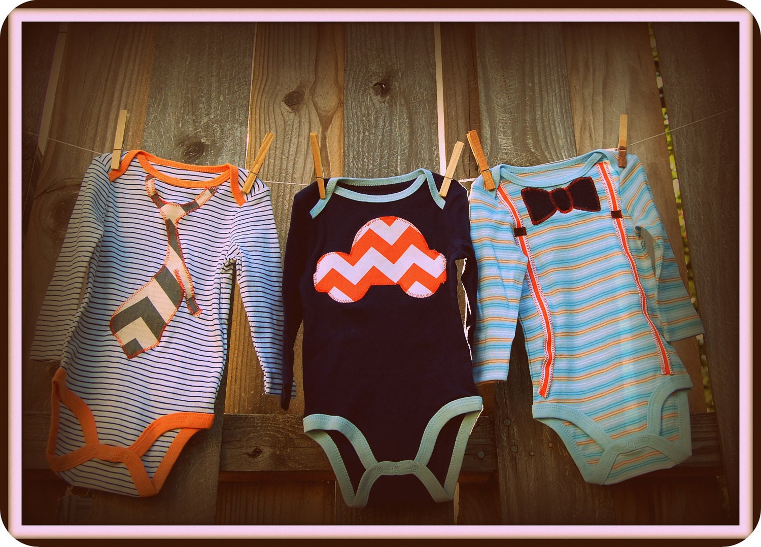 Swanky Baby Boy Onesie Gift Set "The Swanky Swagger Set" (3 long sleeved onesies)